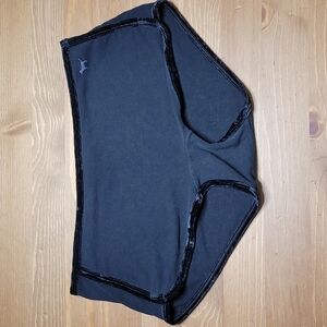 VS Victoria's secret boyshort panties,  gray with black waist trim,  m medium